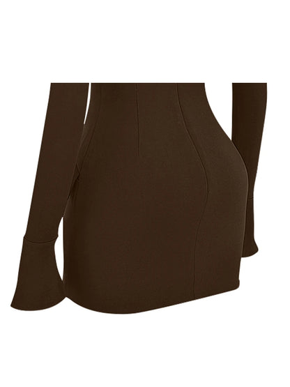2025 Fashion Women's Elegant Long Sleeve Sexy and Stylish Mini Dress for Casual Wear