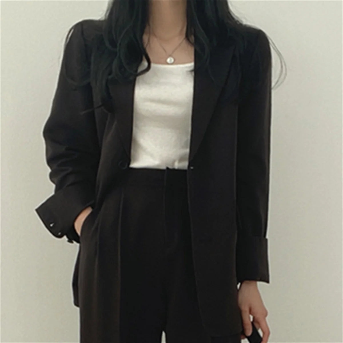 2025 DERSONA Autumn New Women's Clothing Suit Jacket Casual Pants Set Wide Leg Suit Pants Elegant Office Lady Business Suit Set Blazers