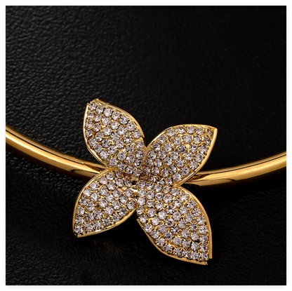 Luxury Necklace Earrings Set For Women Fashion Chunky Flower Necklace Choker Goth Jewelry Set Ladies Female Accessories Gift