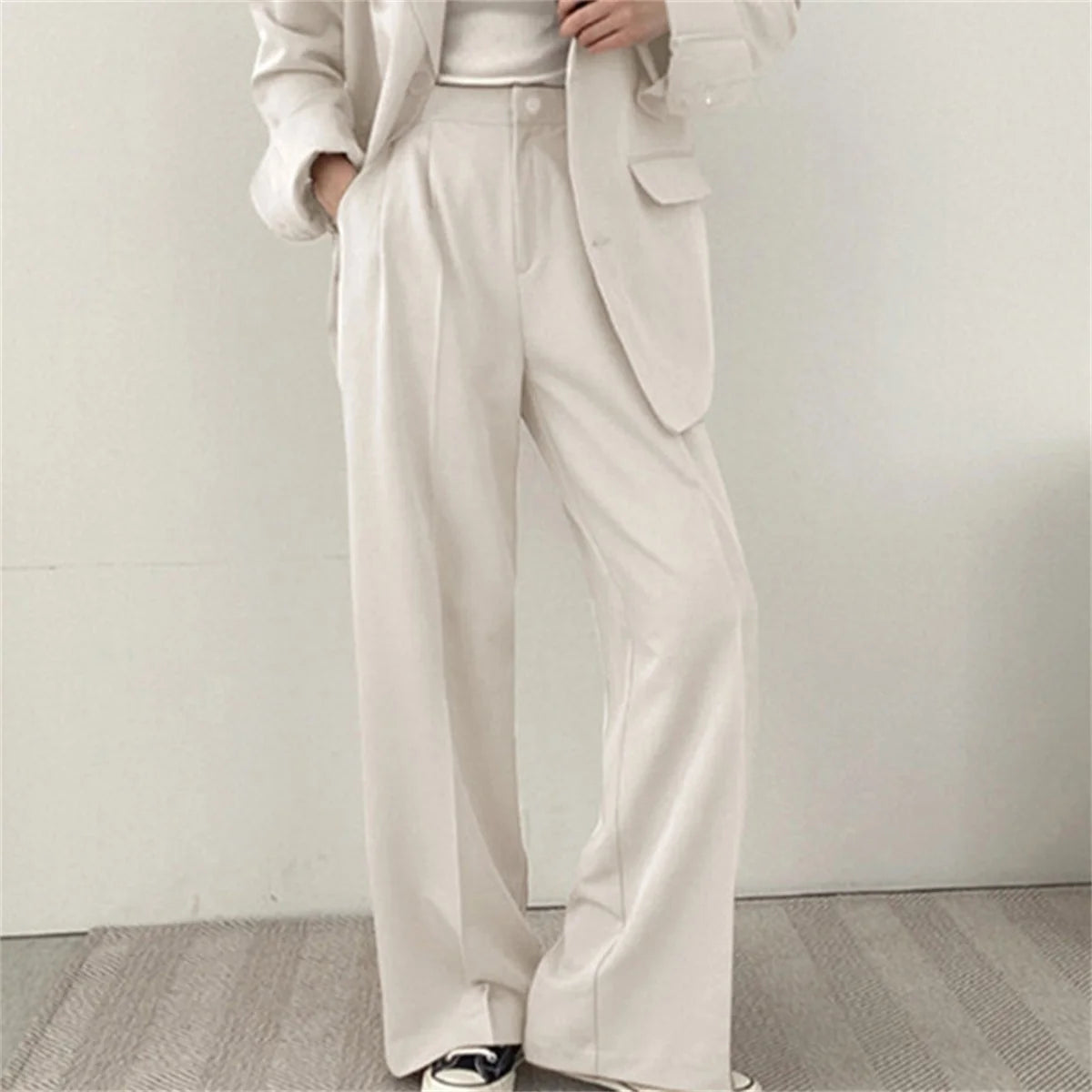 2025 DERSONA Autumn New Women's Clothing Suit Jacket Casual Pants Set Wide Leg Suit Pants Elegant Office Lady Business Suit Set Blazers