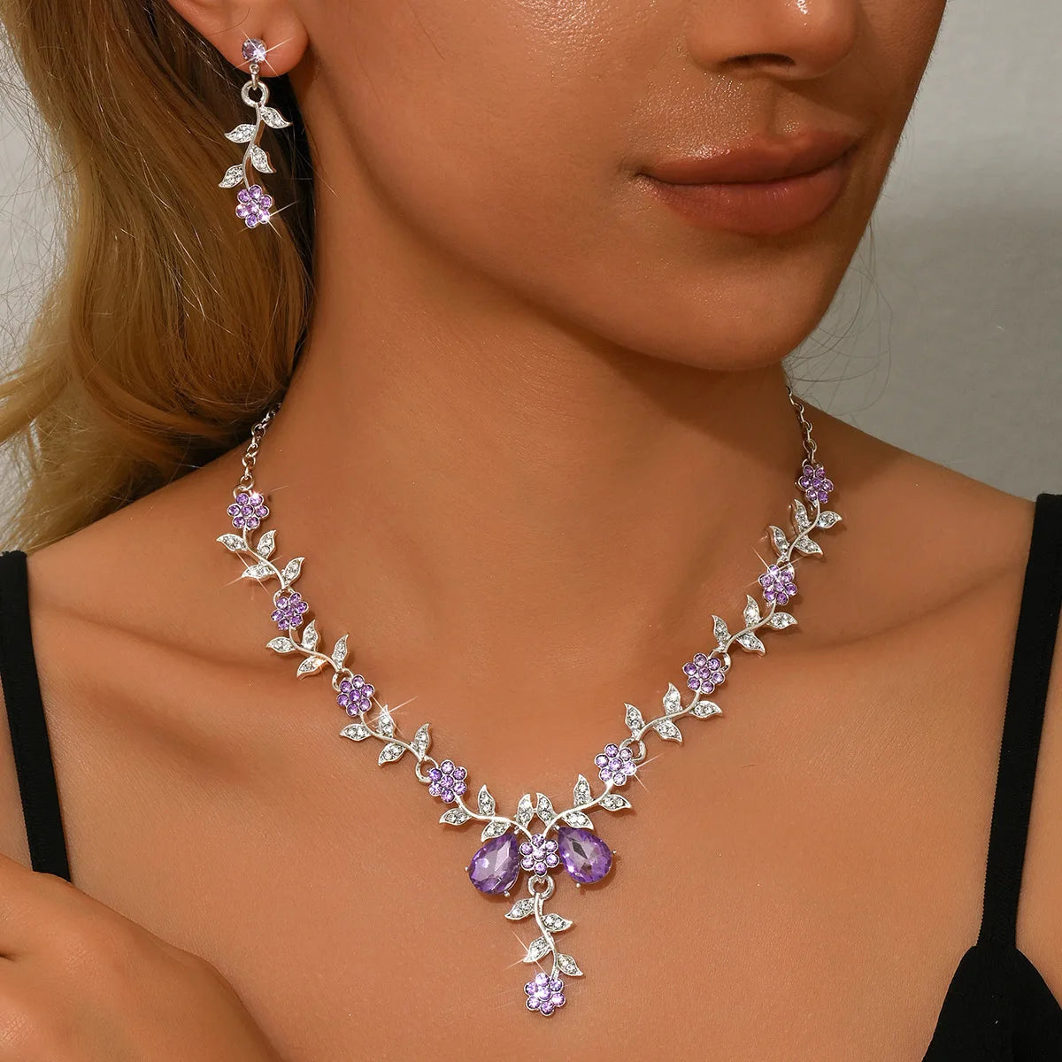 DERSONA Elegant Flower Design Jewelry Set, Fashion Jewelry for Any Ocassion, Trendy All-match & Exquisite Jewelry