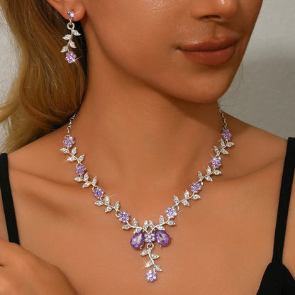 DERSONA Elegant Flower Design Jewelry Set, Fashion Jewelry for Any Ocassion, Trendy All-match & Exquisite Jewelry