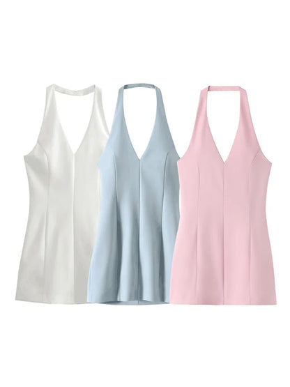 Summer fashion Mini Dress Woman Fitted Off Shoulder Short Dresses For Women 2024 Summer Backless Party Dresses Sexy Dress