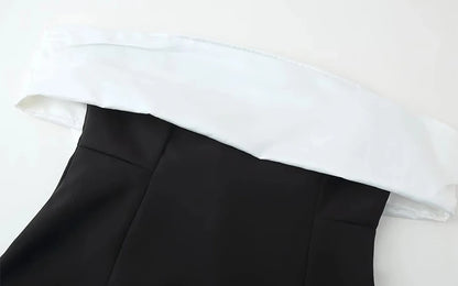 Fashion Bow Backless Mini Dress for Women Elegant Off-Shoulder A-Line Evening Party Dresses 2025 New Sexy Club strapless Vestido