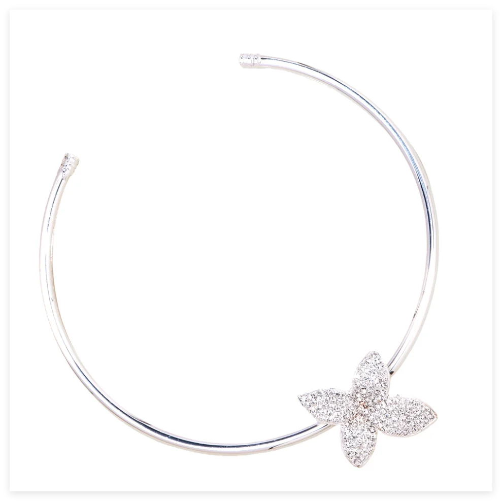 Luxury Necklace Earrings Set For Women Fashion Chunky Flower Necklace Choker Goth Jewelry Set Ladies Female Accessories Gift